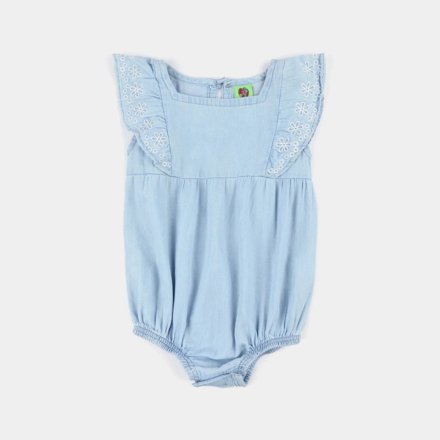 Infant Girls Tensile Denim (Light Denim) Romper Patels In The wind-Blue