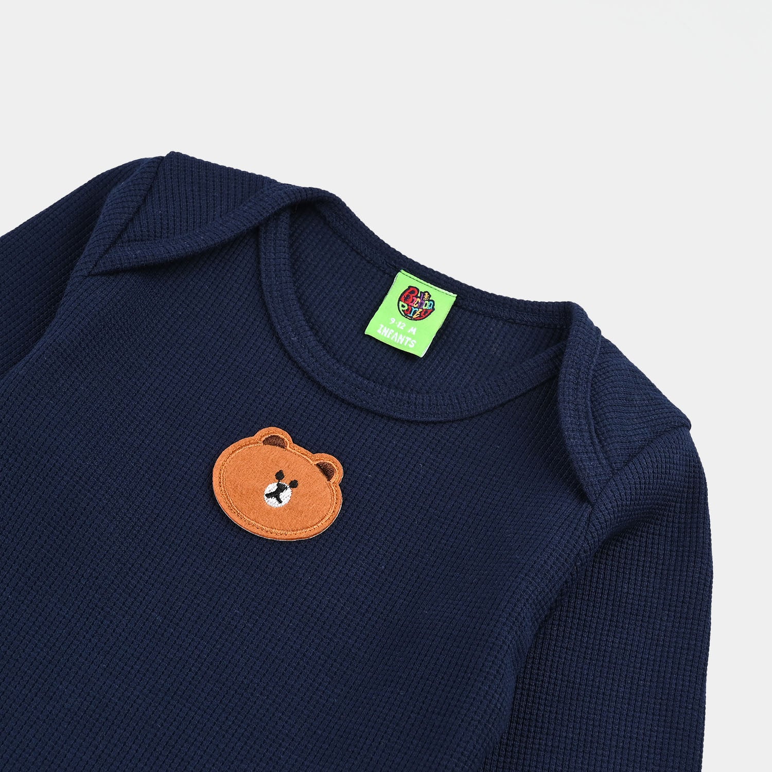 Infant Girls Thermal F/S Romper BASIC-NAVY - Image 2