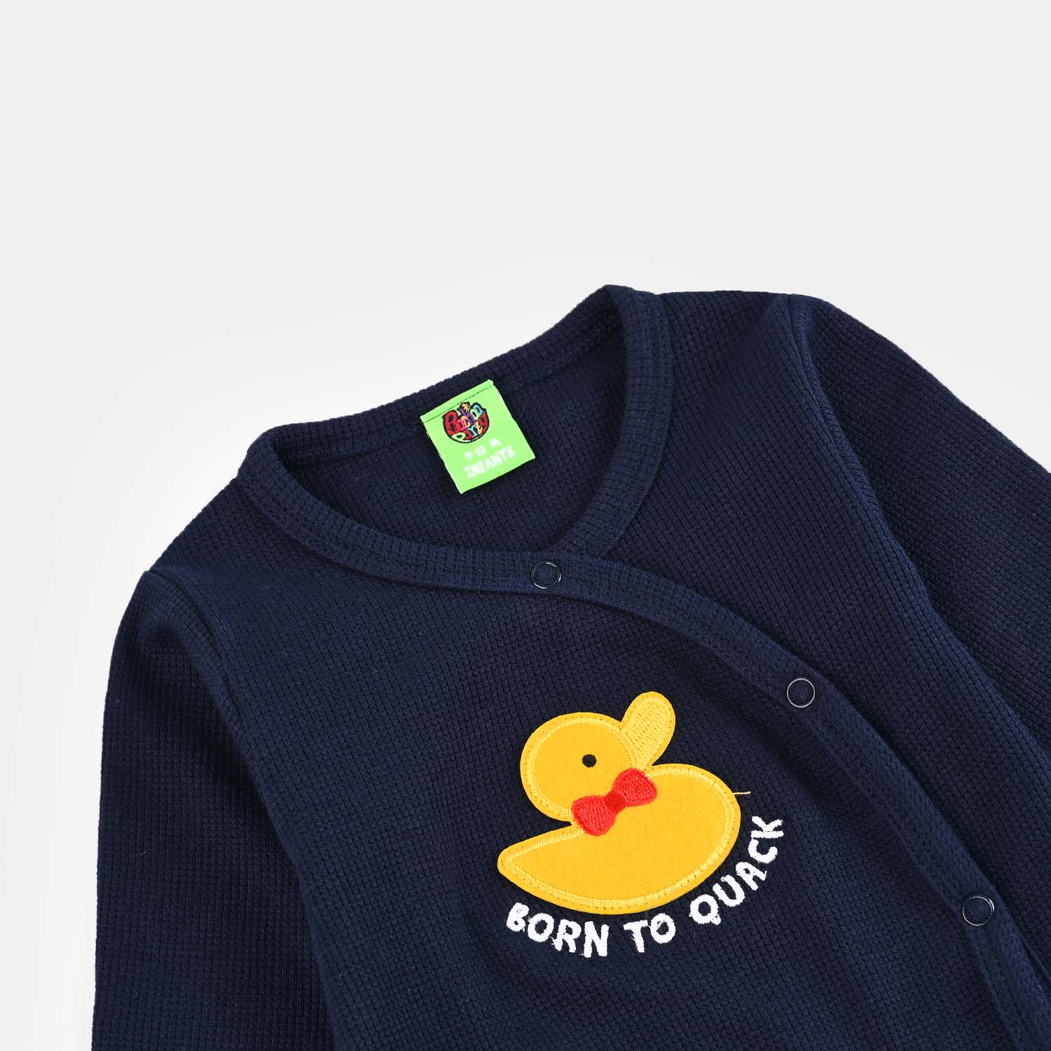 Infant Girls Thermal Romper BUNNY-NAVY - Image 2