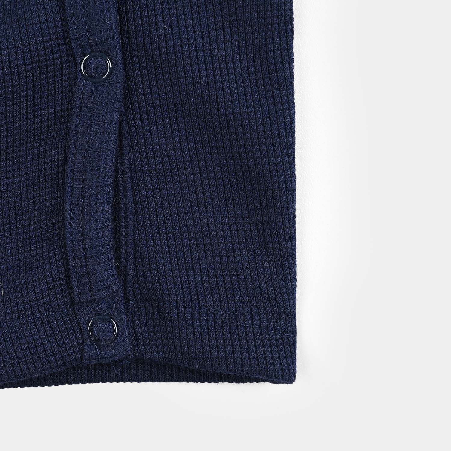 Infant Girls Thermal Romper BUNNY-NAVY - Image 3