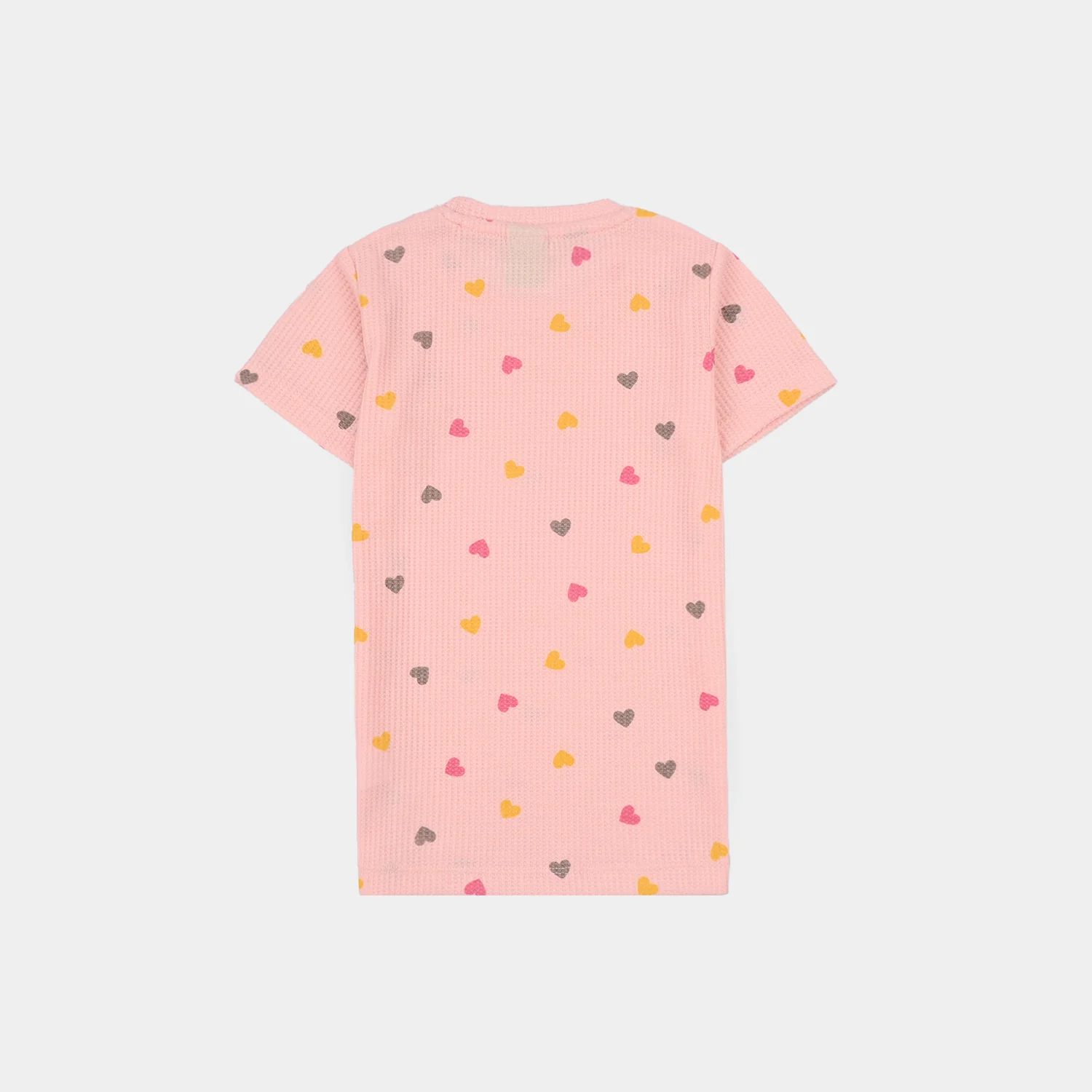 Infant Girls Thermal T-Shirt Hearts-PINK - Image 3