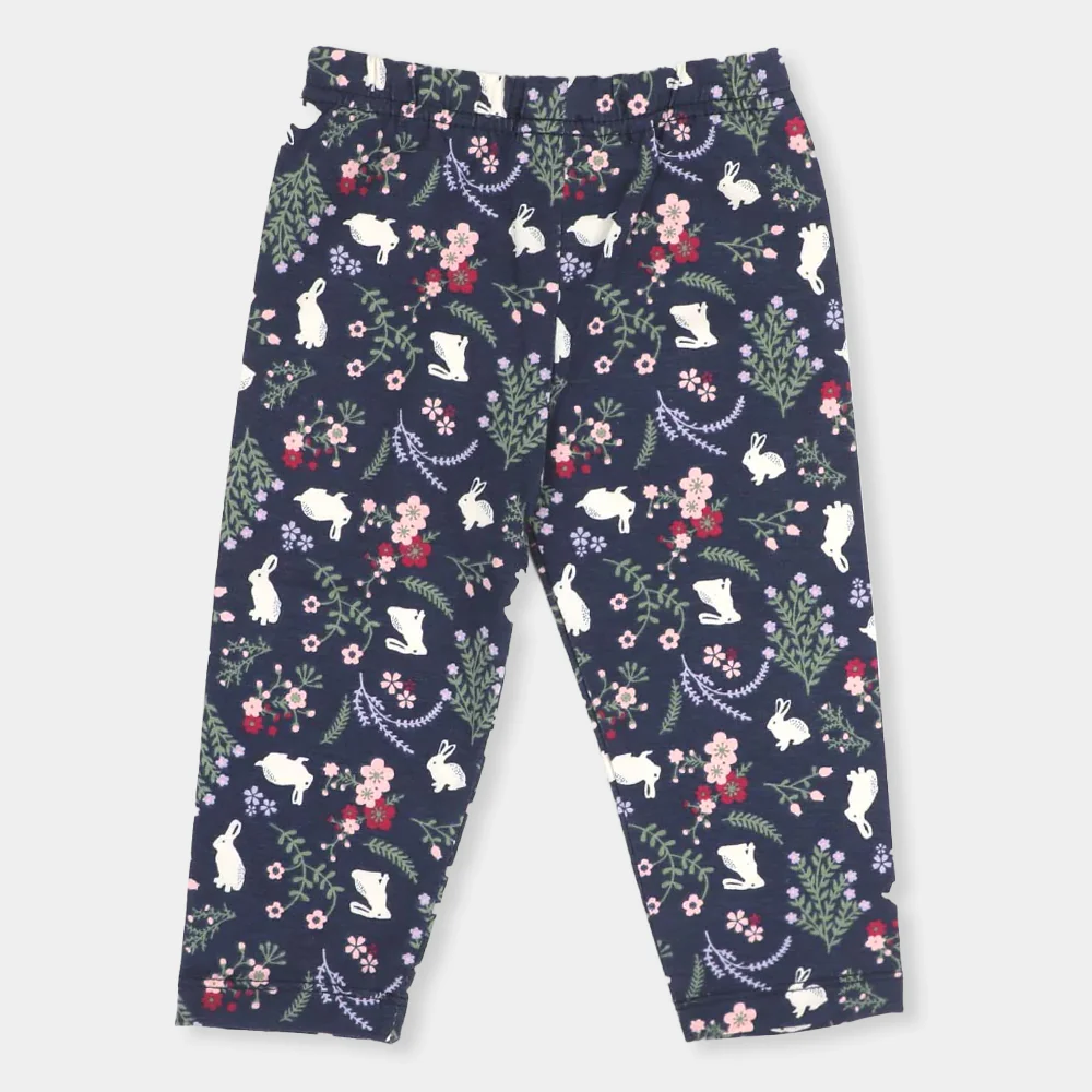 Infant Girls Tights Printed - NAVY - Image 3