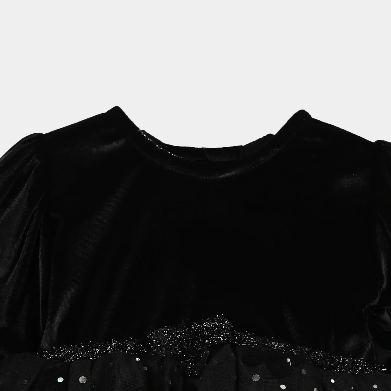 Infant Girls Velvet Fancy Frock-Butterfly-BLACK - Image 2