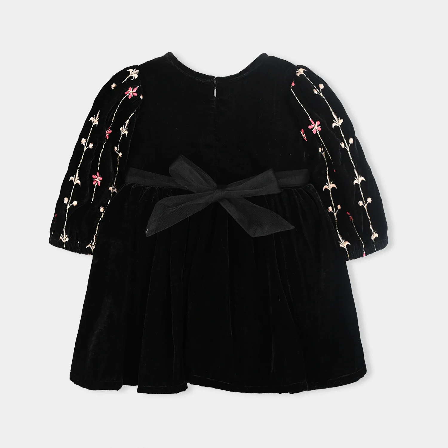 Infant Girls Velvet Fancy Frock-Grace-BLACK - Image 3