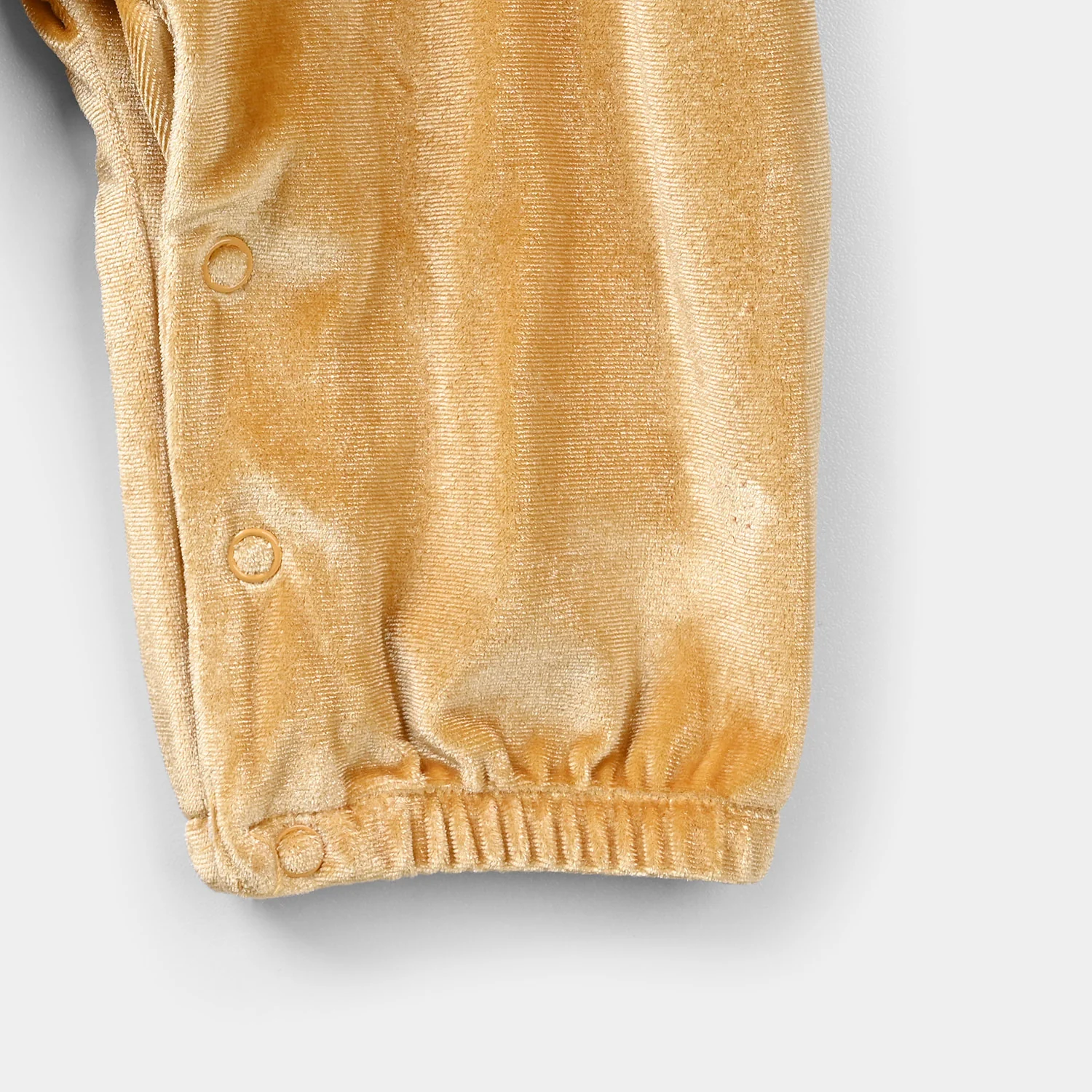 Infant Girls Velvet Romper - Yellow - Image 5