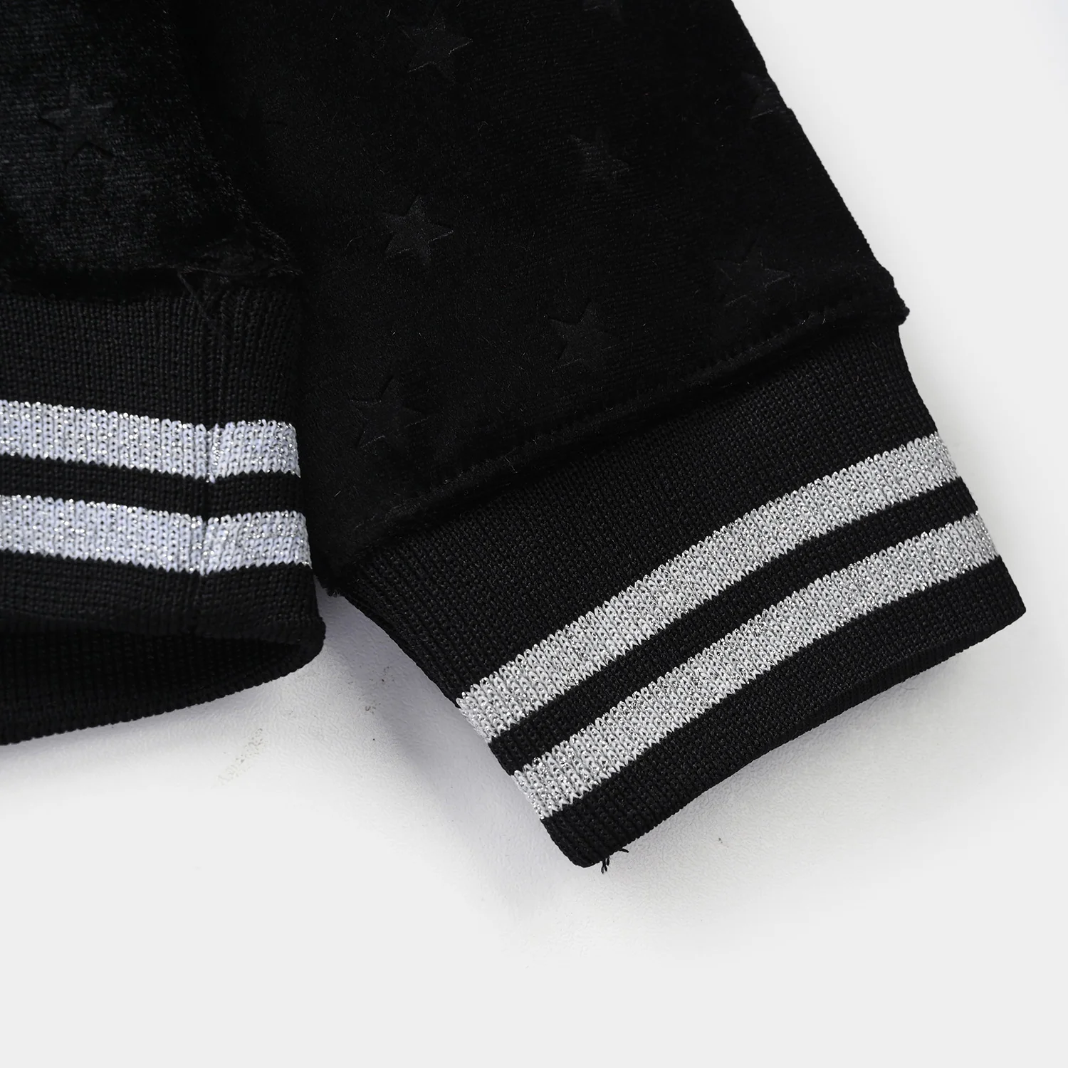 Girls Soft Plush Sweatshirt (Stars) - Black - Image 5