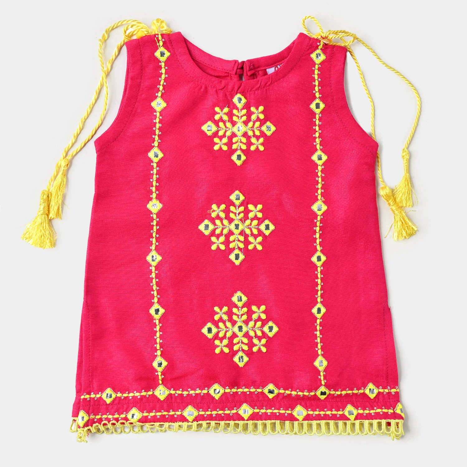 Infant Girls Viscose 2PCs Suit Ruby - Hot Pink - Image 2