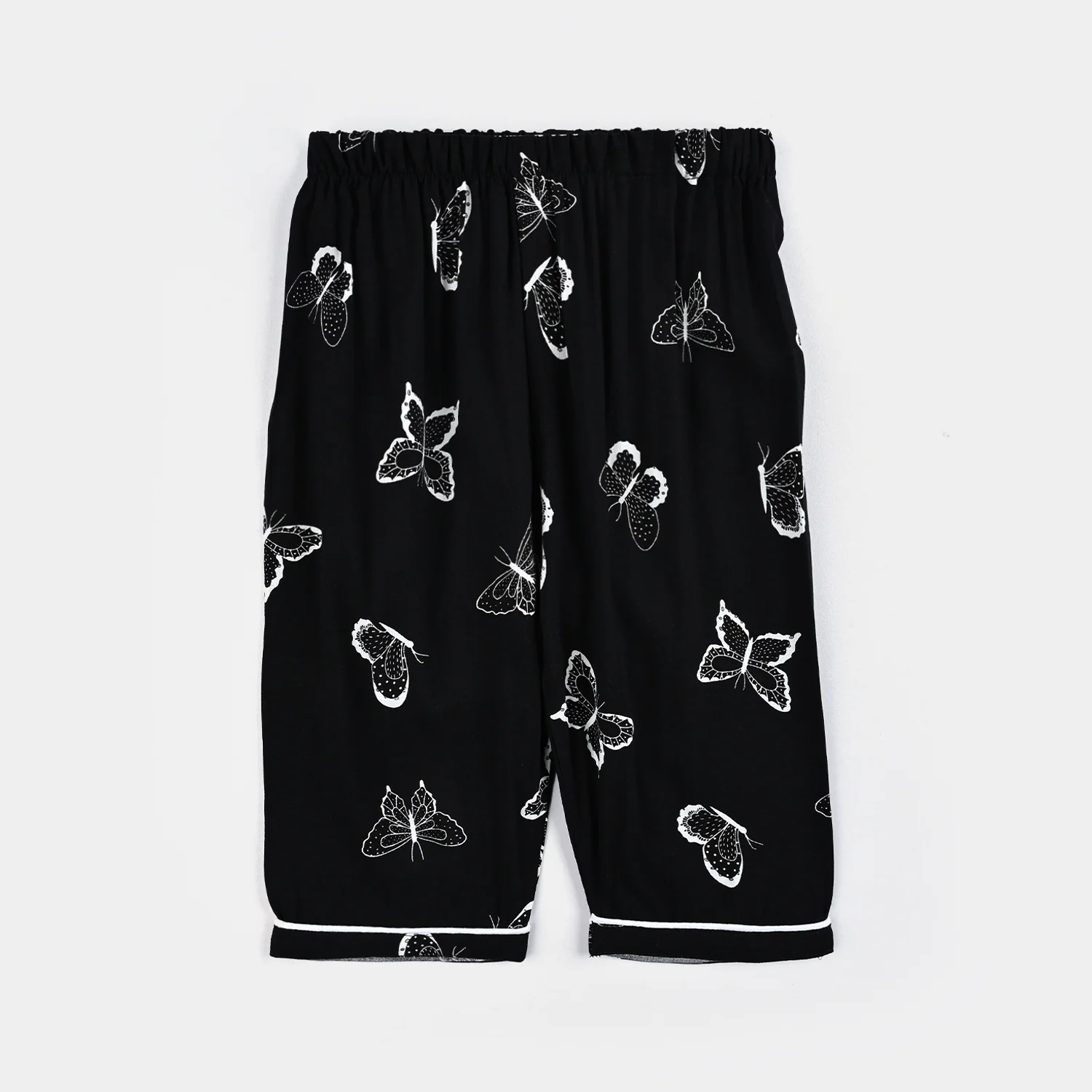 Infant Girls Viscose Night Suit-Butterfly - BLACK - Image 3