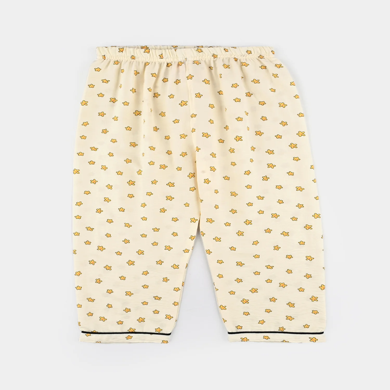 Infant Girls Viscose Night Suit-Stars - Off.White - Image 4
