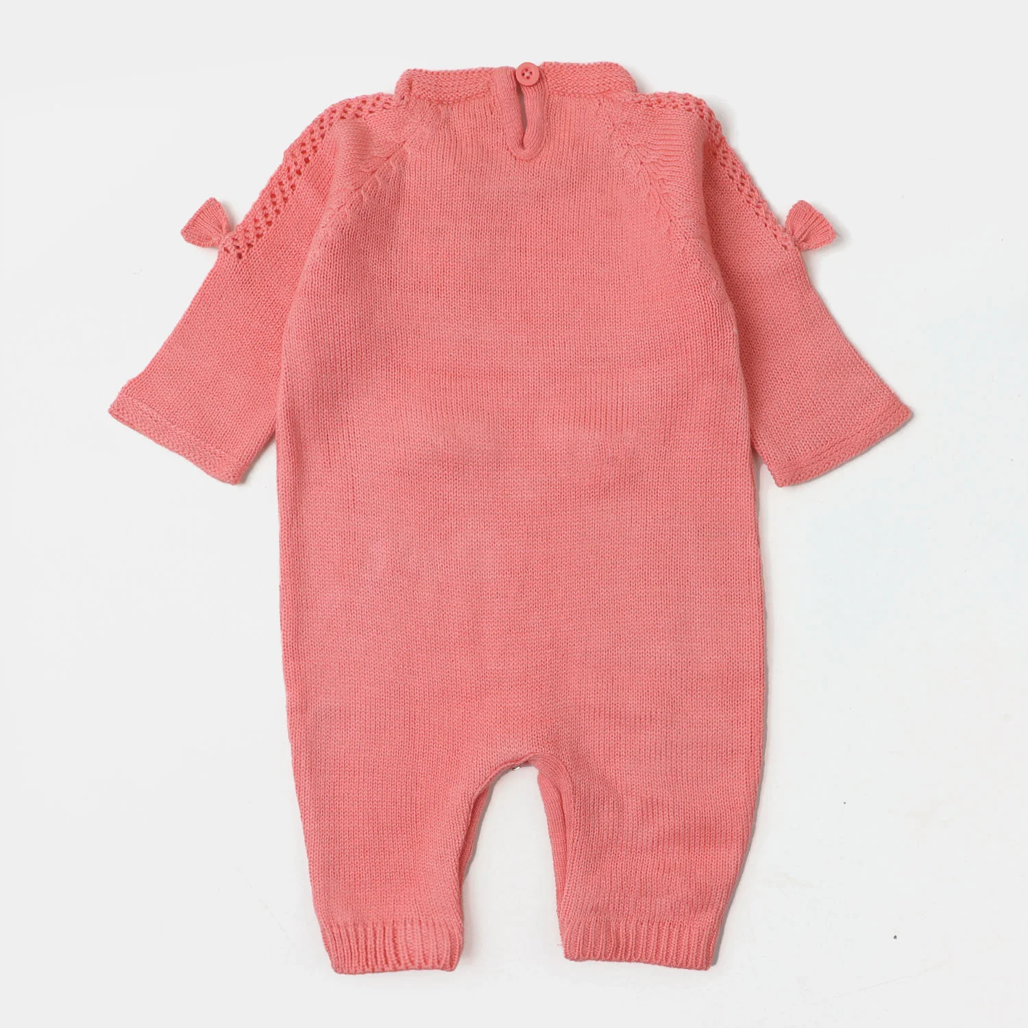 infant Girls Winter Romper - Peach - Image 4