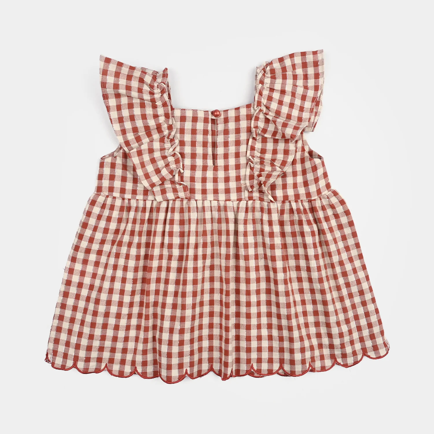 Infant Girls Yarn Dyed 2-Piece Suit (Coco Bloom) - Brown - Image 5
