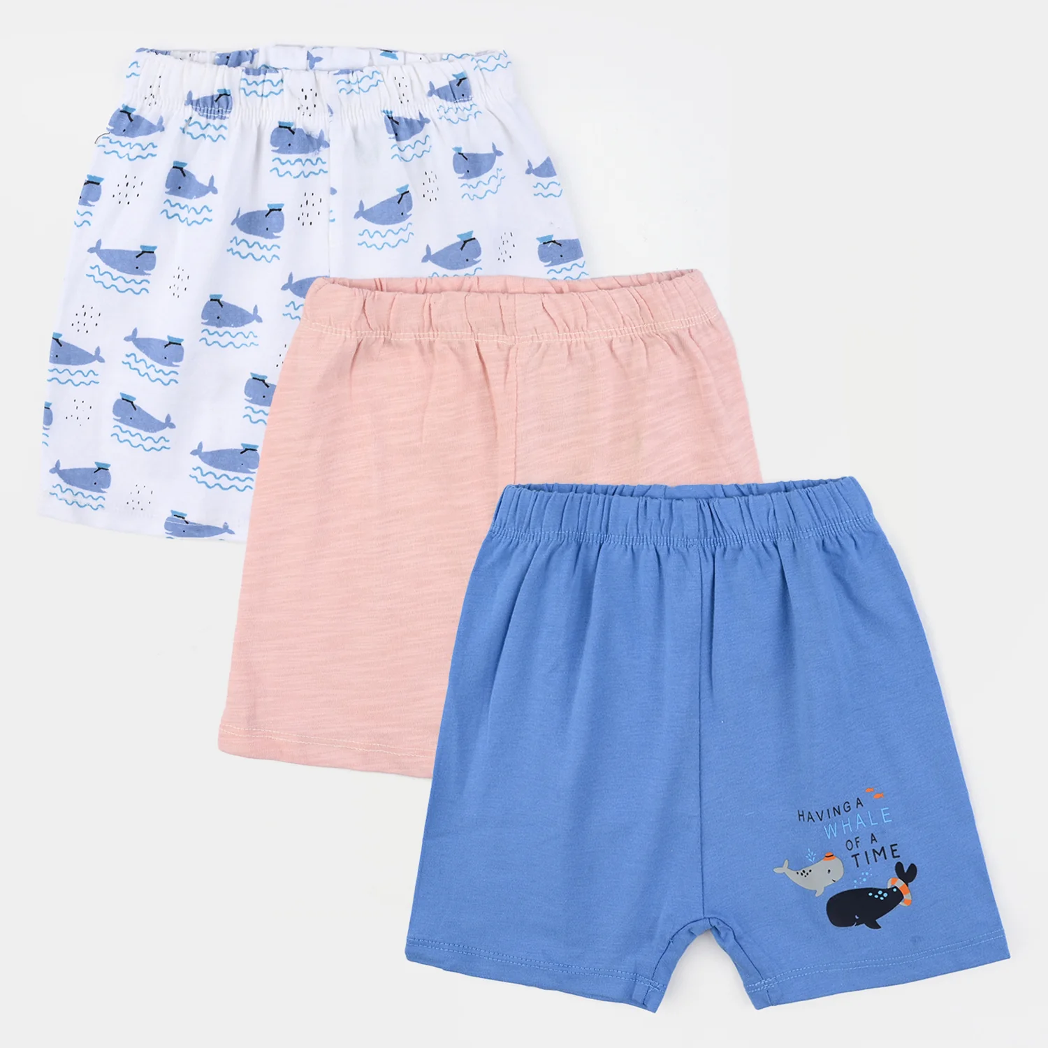 Infant Unisex Cotton Shorts 3-Piece Set
