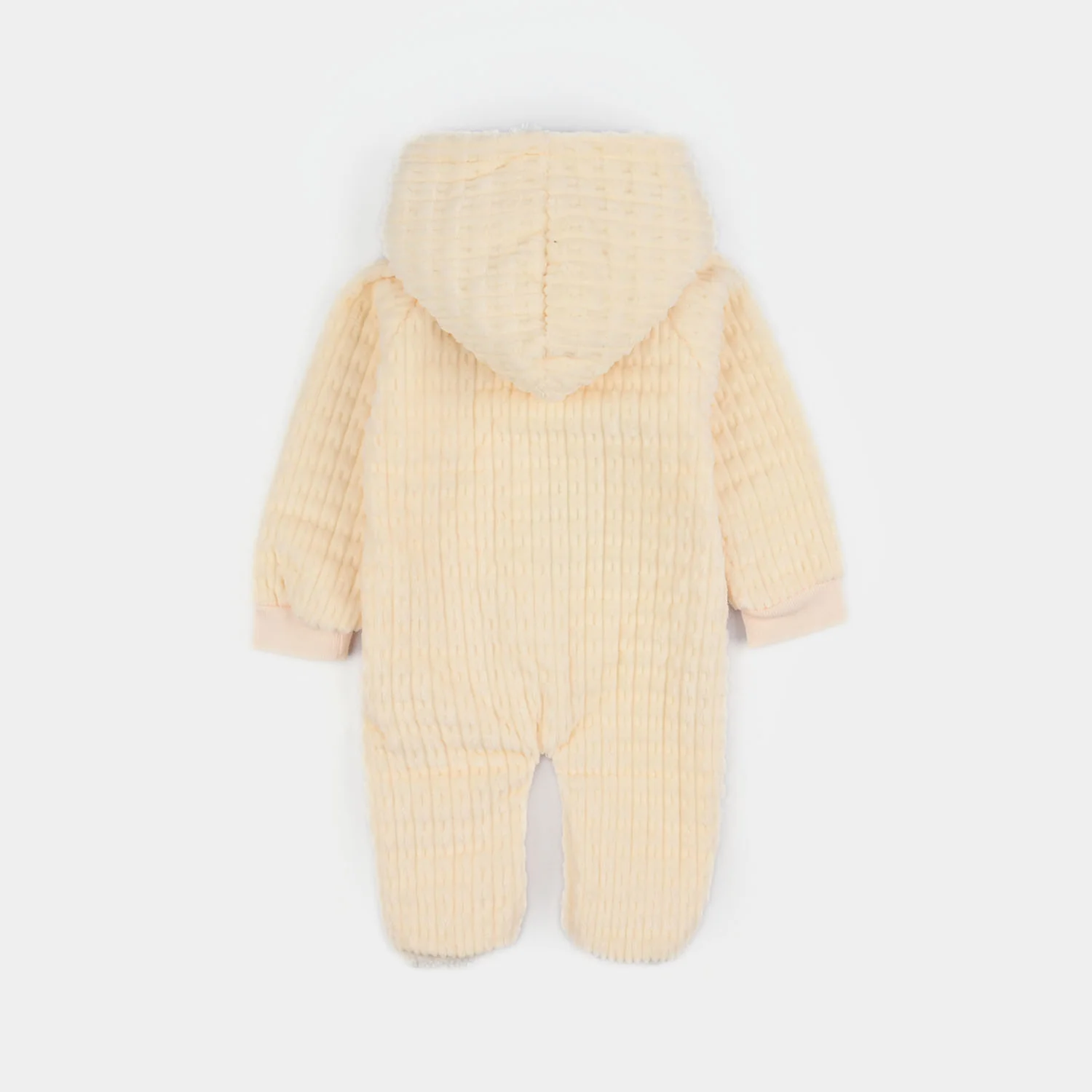 Infant Unisex Faux Fur Romper-Beige - Image 4