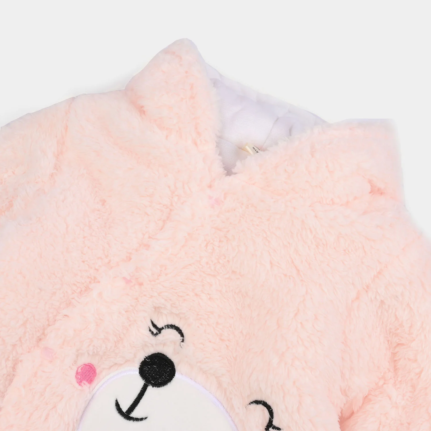 Infant Unisex Faux Fur Romper - Pink - Image 3