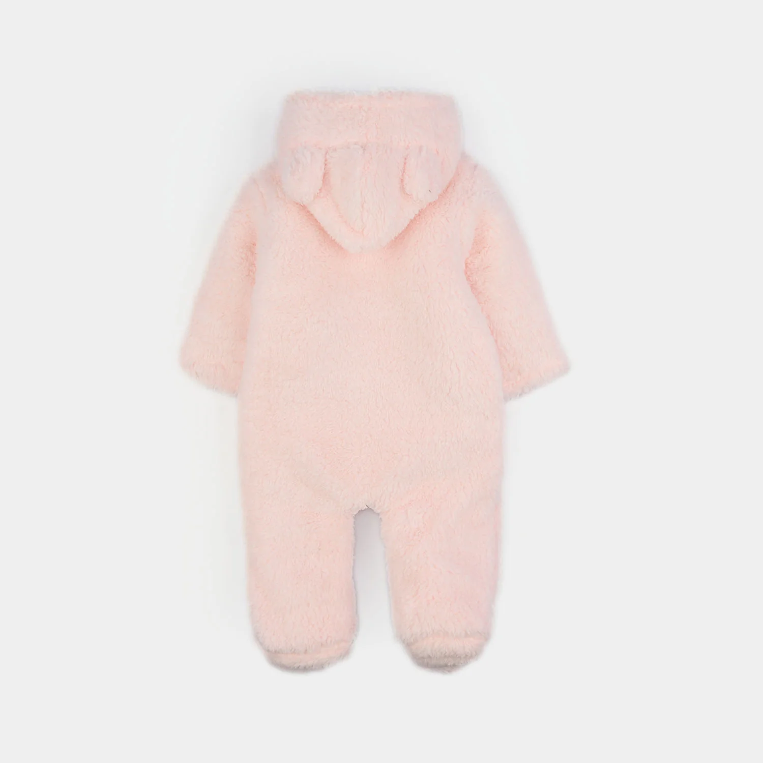 Infant Unisex Faux Fur Romper - Pink - Image 4