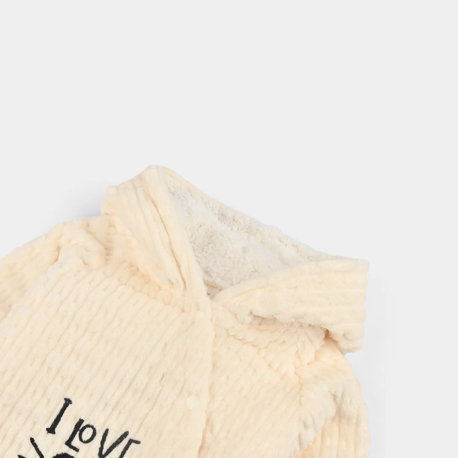 Infant Unisex Sherpa Romper-BEIGE - Image 2
