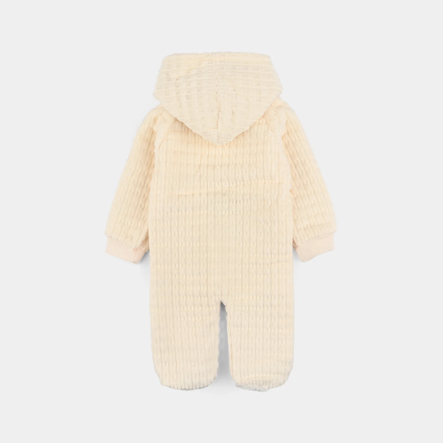 Infant Unisex Sherpa Romper-BEIGE - Image 4