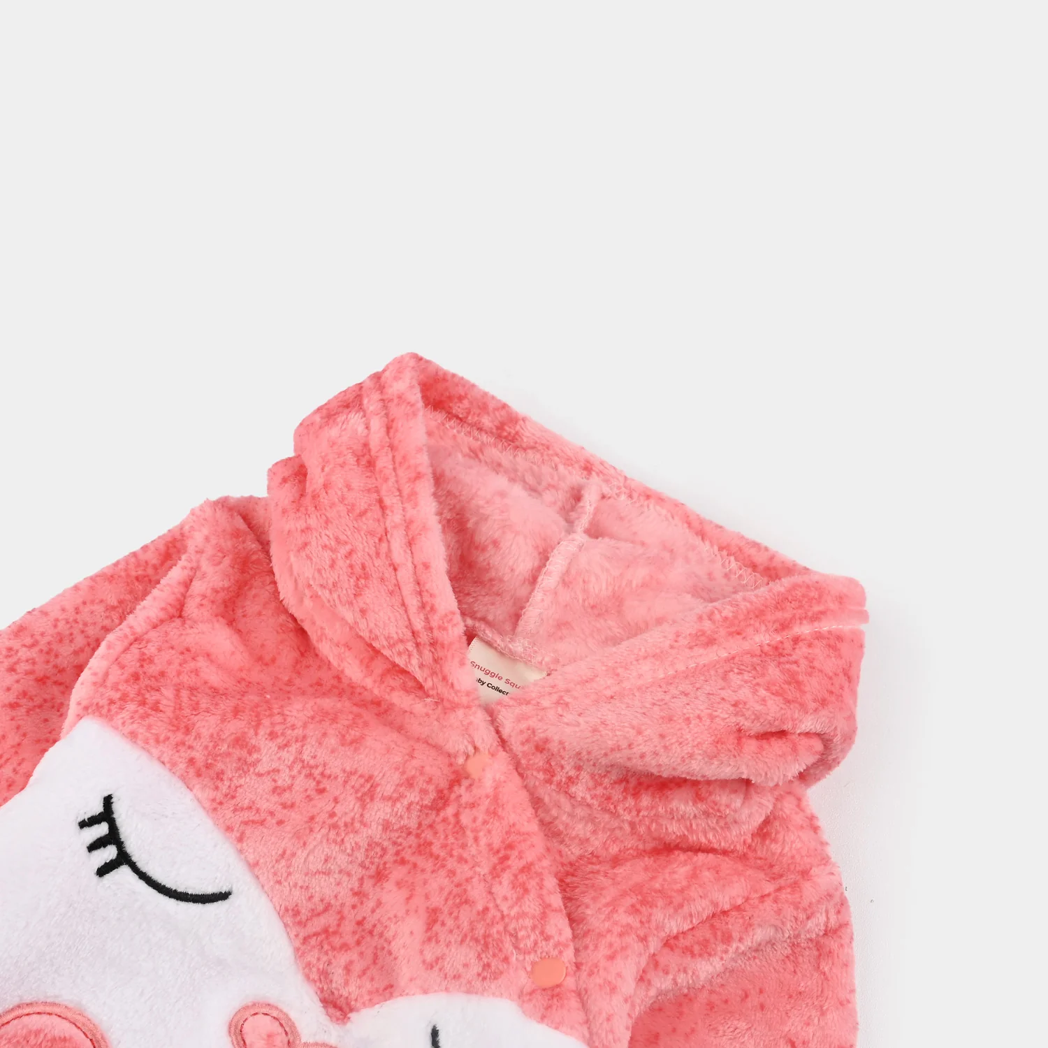 Infant Unisex Velour Romper-White - Image 2