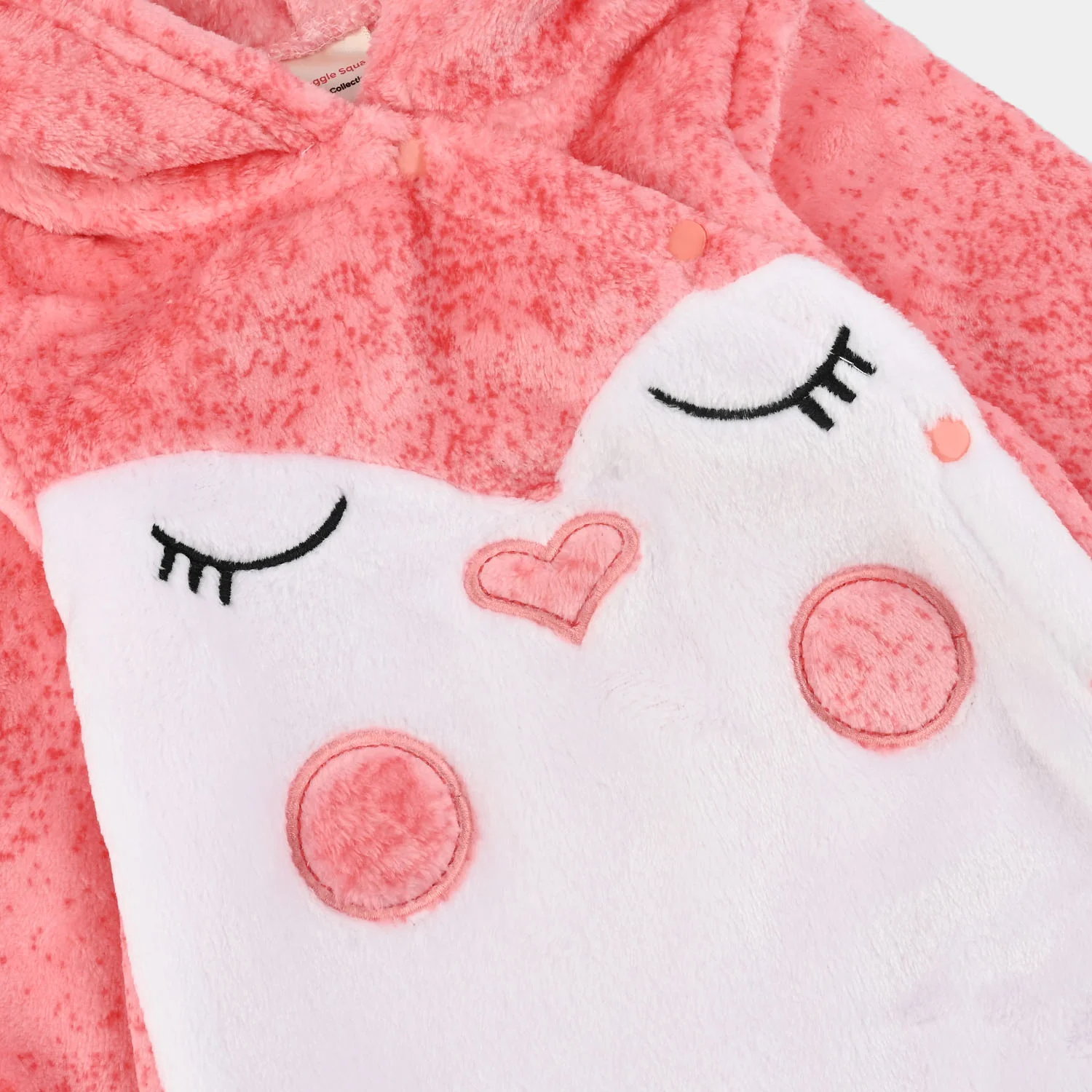 Infant Unisex Velour Romper-White - Image 3