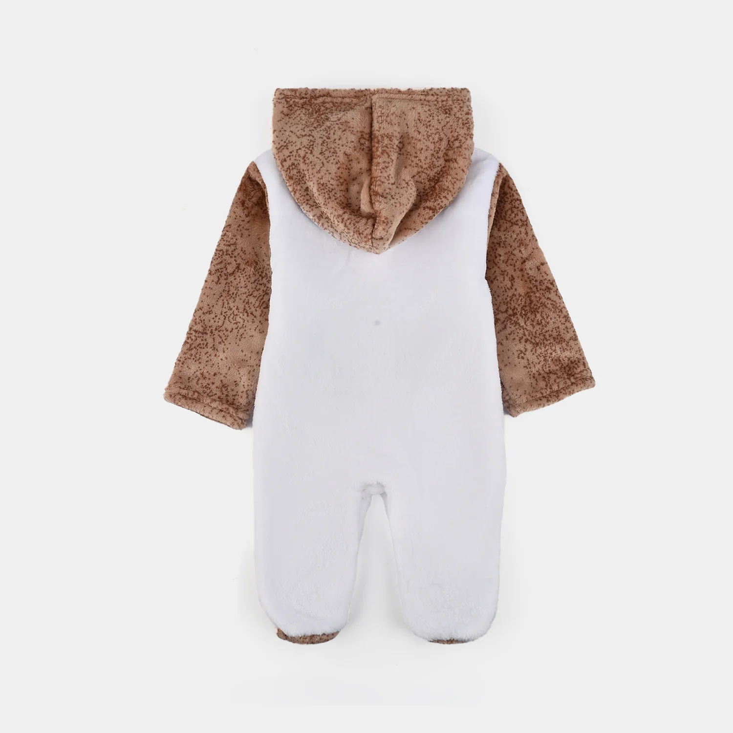 Infant Unisex Velour Romper-White - Image 4