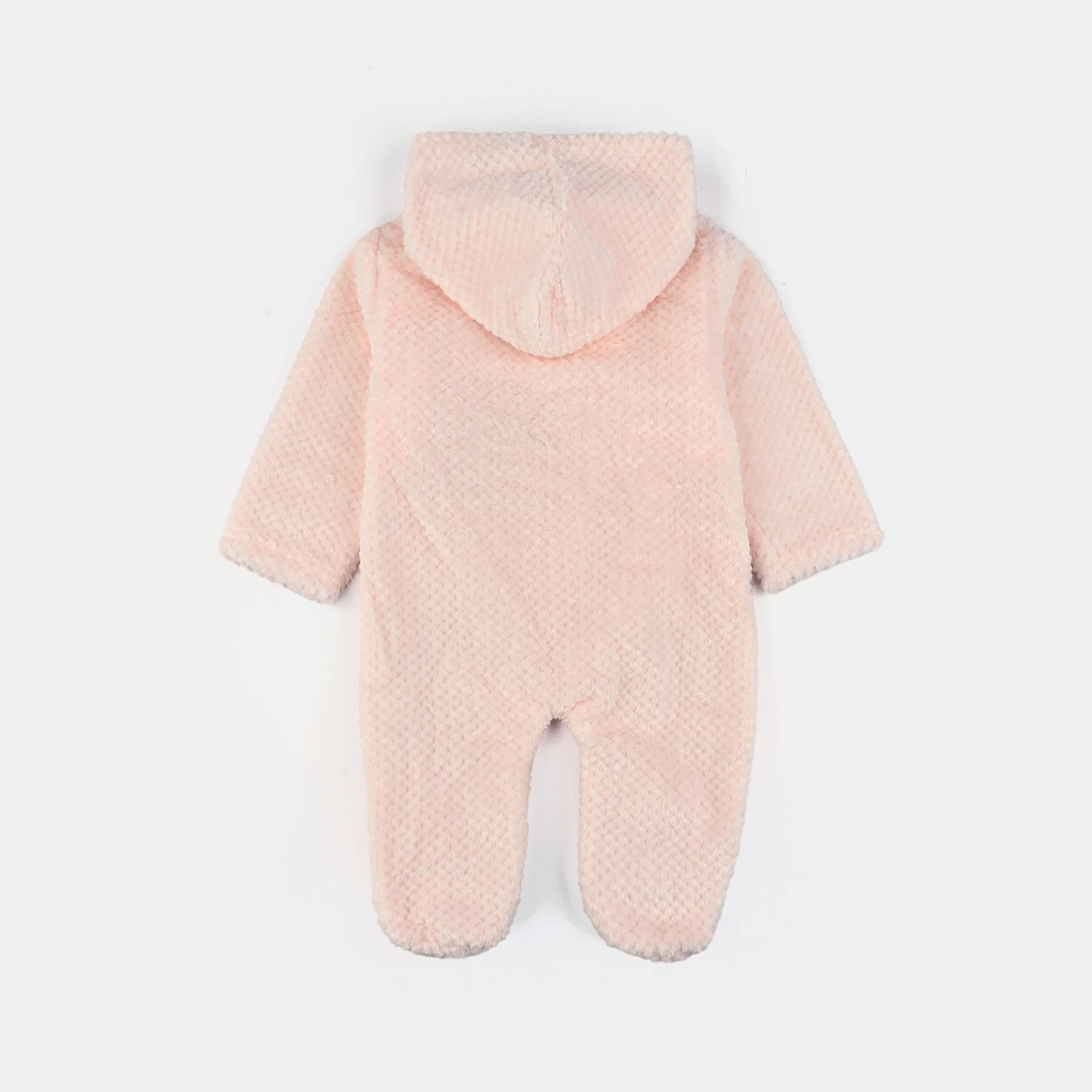 Infant Unisex Sherpa Romper-Pink - Image 4
