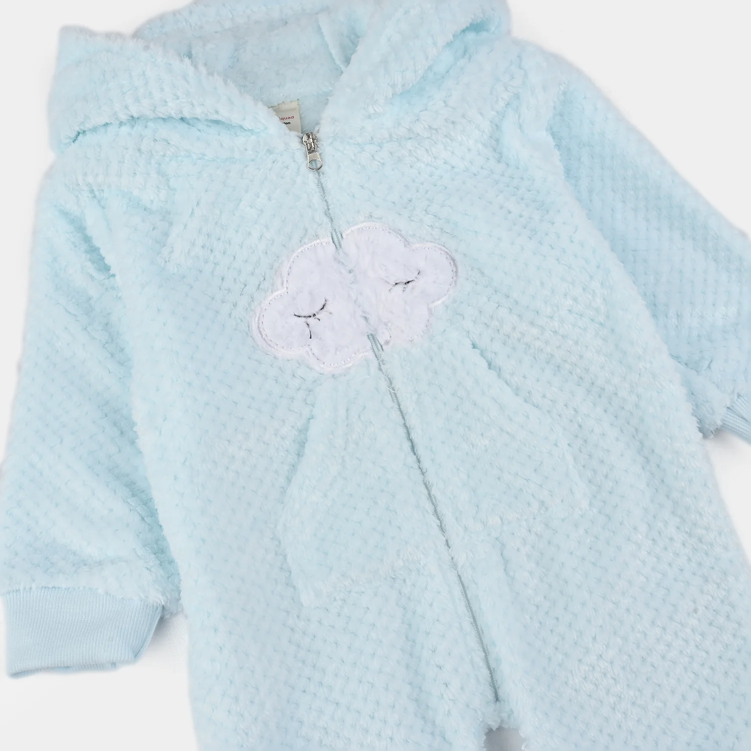 Infant Unisex Sherpa Romper-BLUE - Image 3