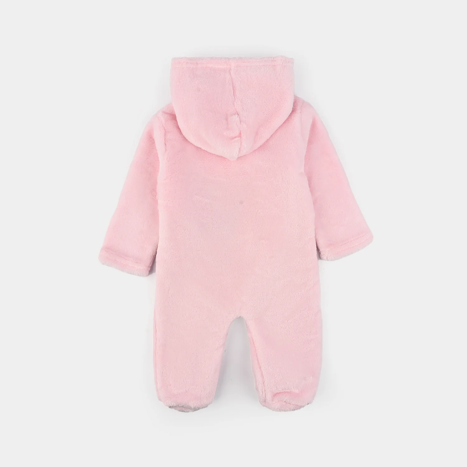 Infant Unisex Sherpa Romper-Pink - Image 4