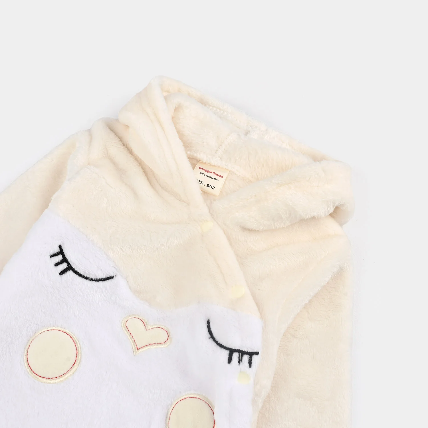 Infant Unisex Sherpa Romper-BEIGE - Image 2