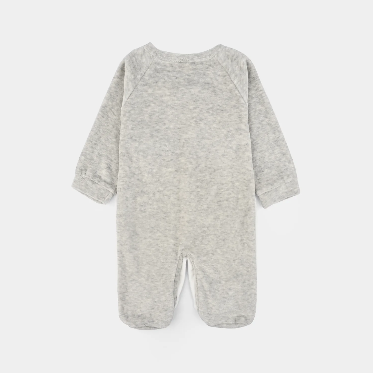 Infant Unisex Terry Romper - Grey - Image 4