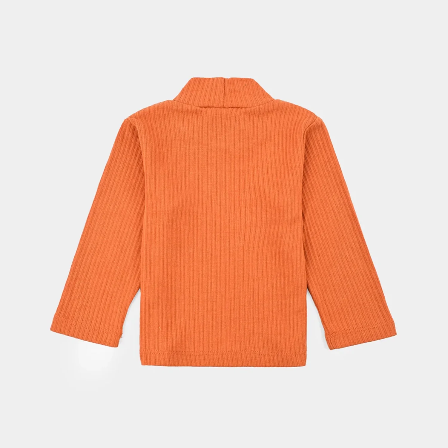 Infant Unisex Rib Turtle Neck T-Shirt - H.Sun Set - Image 3