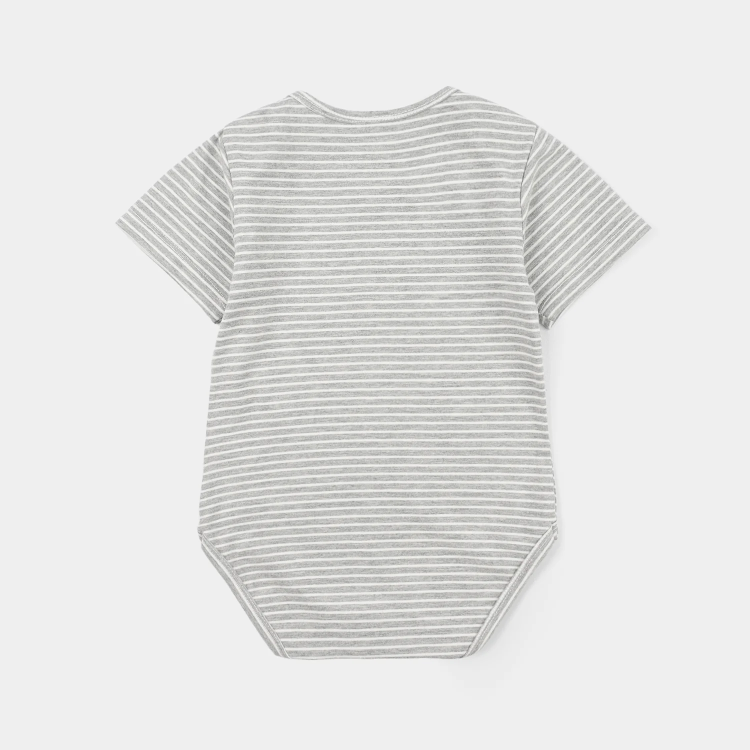 Infant Unisex Yarn Dyed Romper (Unisex) - Grey - Image 4