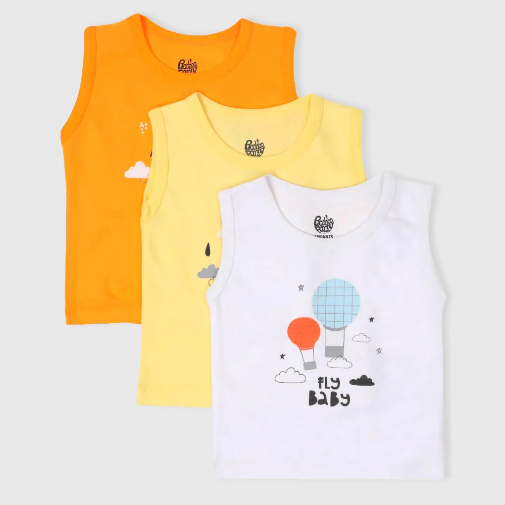 Infant Boys Sando 3Pc Fly - Mix.
