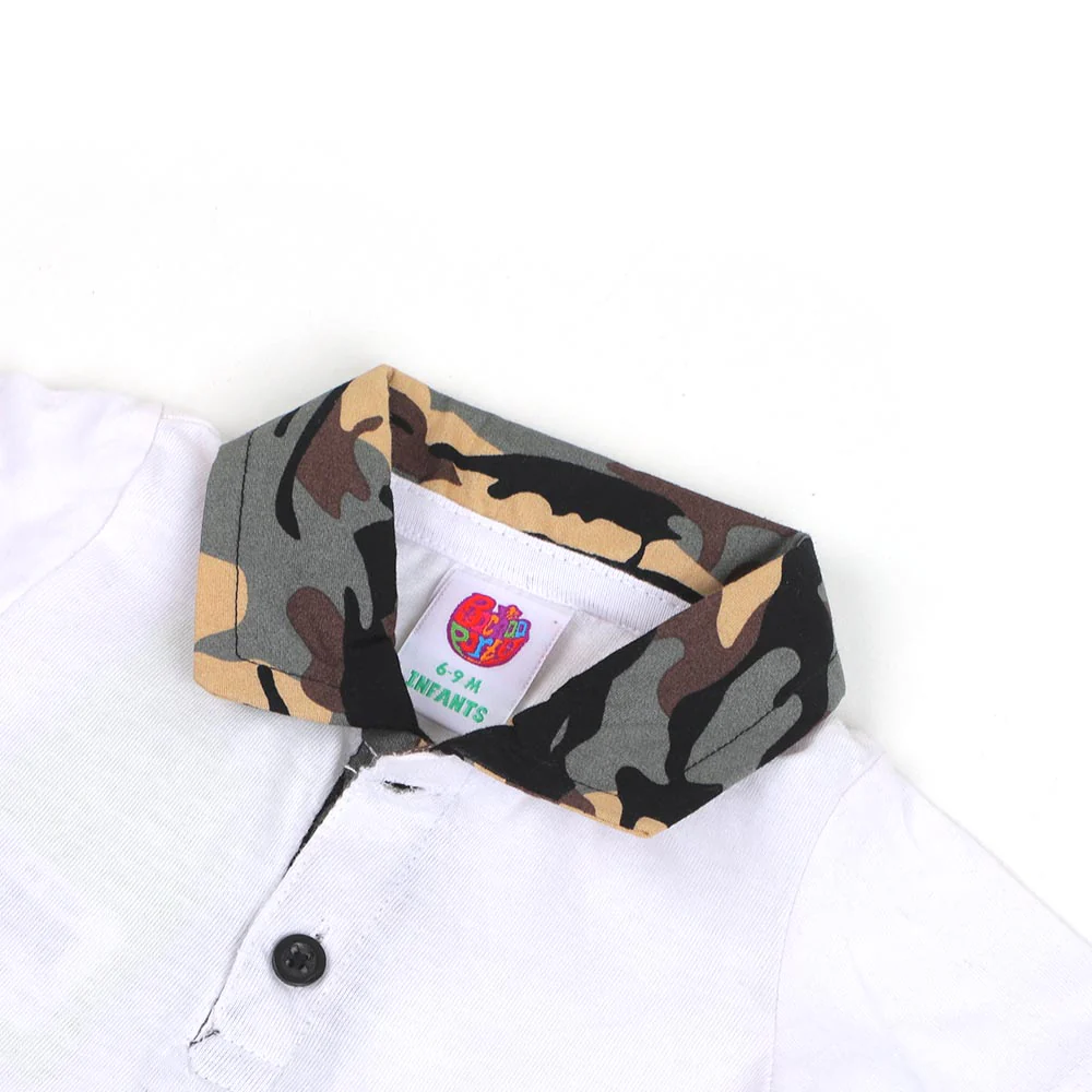 Infants Boys Suit 2 Pcs Star Embroidered - White - Image 2