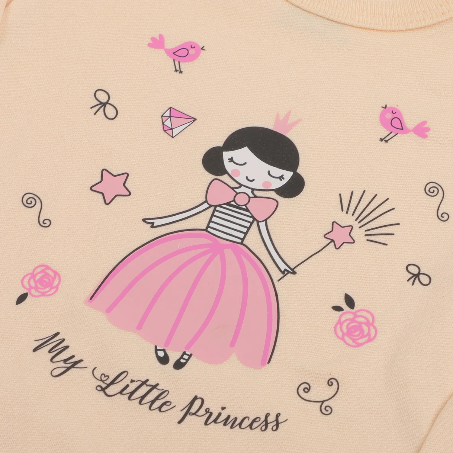 Infant Girls 6PCs Gift Set Princess World  - S. Pink - Image 2
