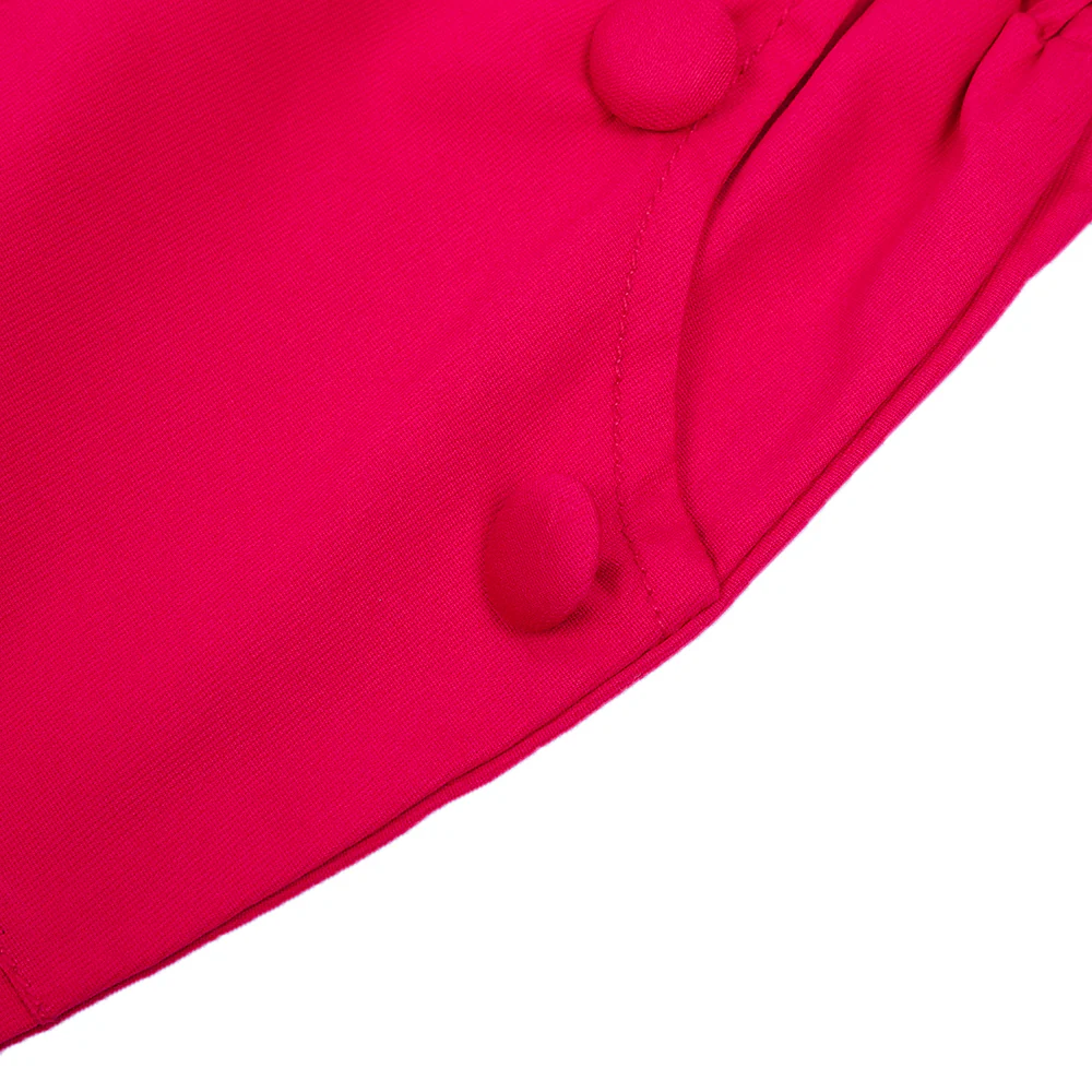 Infant Girls Cotton Shorts 6Btn - FUSSIA - Image 4