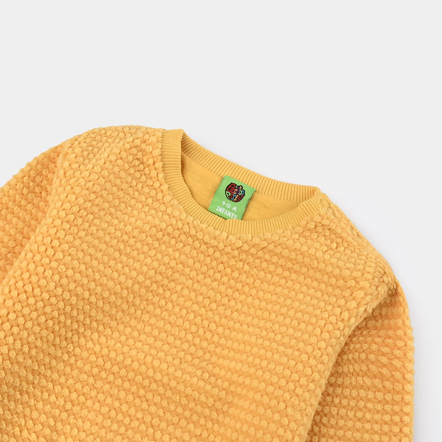 Infants Girls Sherpa Sweatshirt YELLOW TEXTURE - Image 2