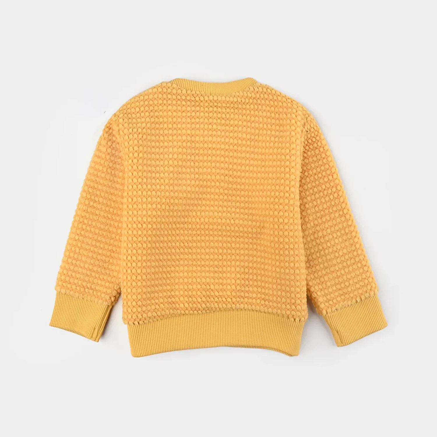 Infants Girls Sherpa Sweatshirt YELLOW TEXTURE - Image 3