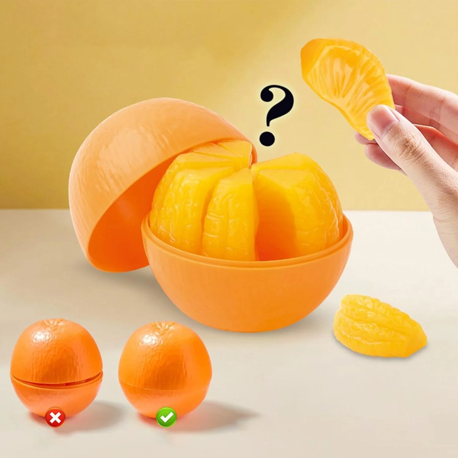 3D Orange Shape Funny Puzzle Toy - Image 2