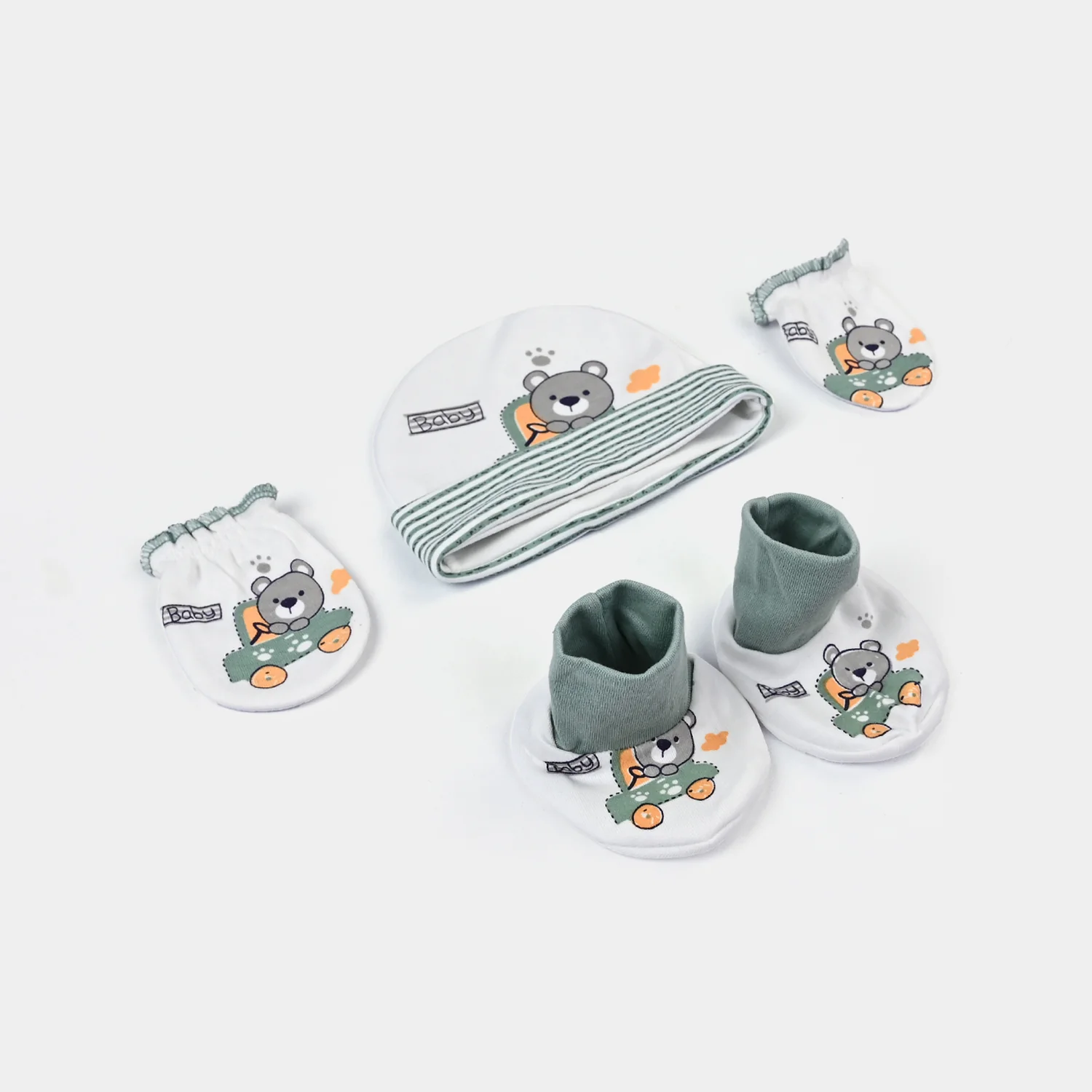 Baby Cap+Mitten+Socks Set