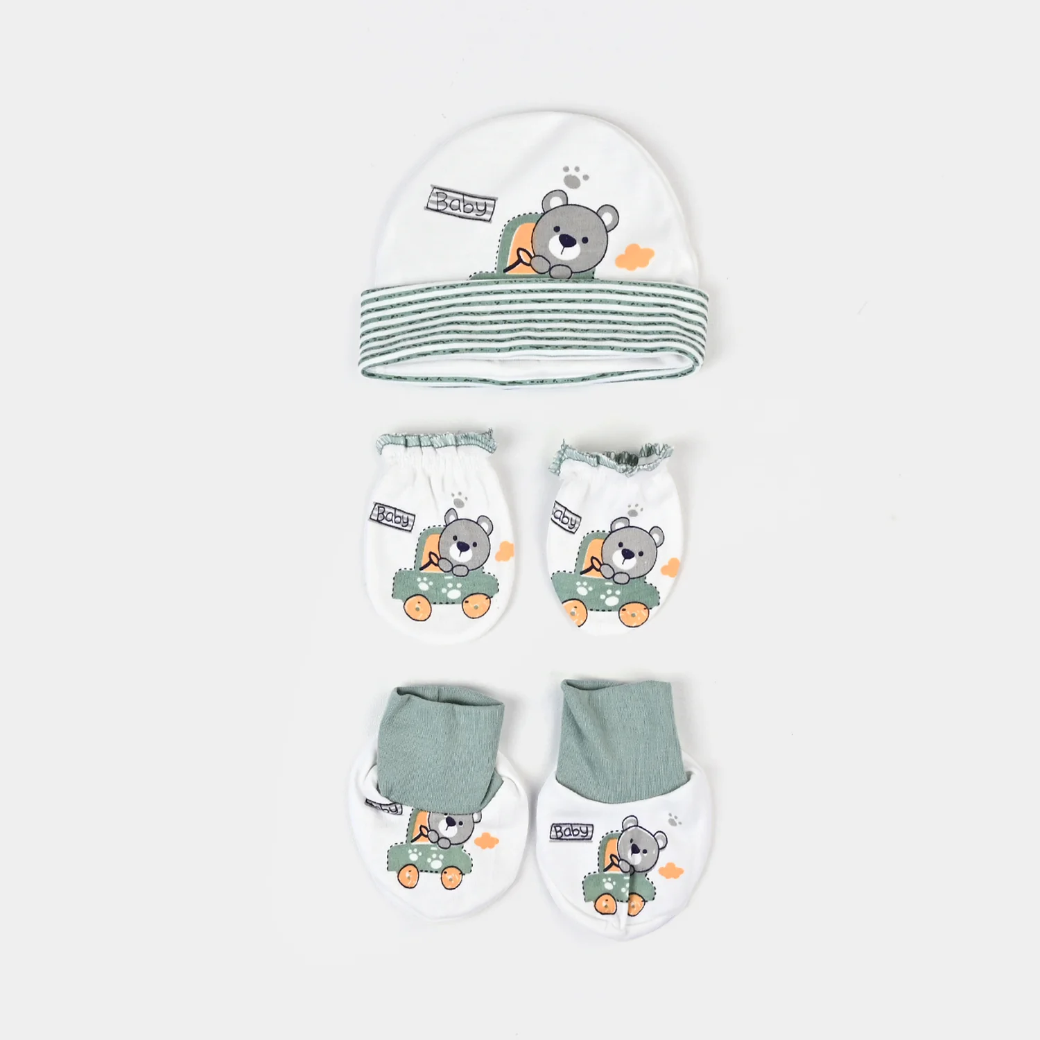 Baby Cap+Mitten+Socks Set - Image 2