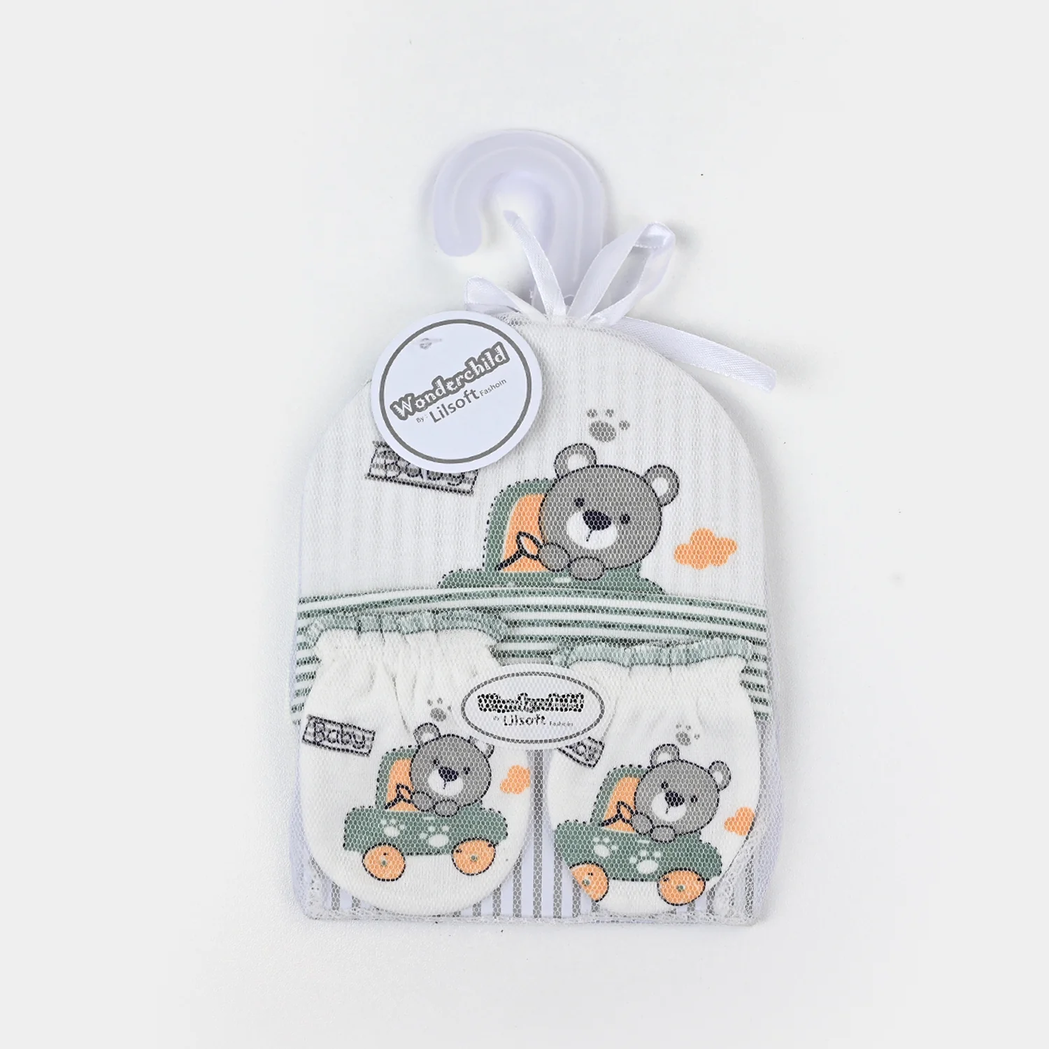 Baby Cap+Mitten+Socks Set - Image 3