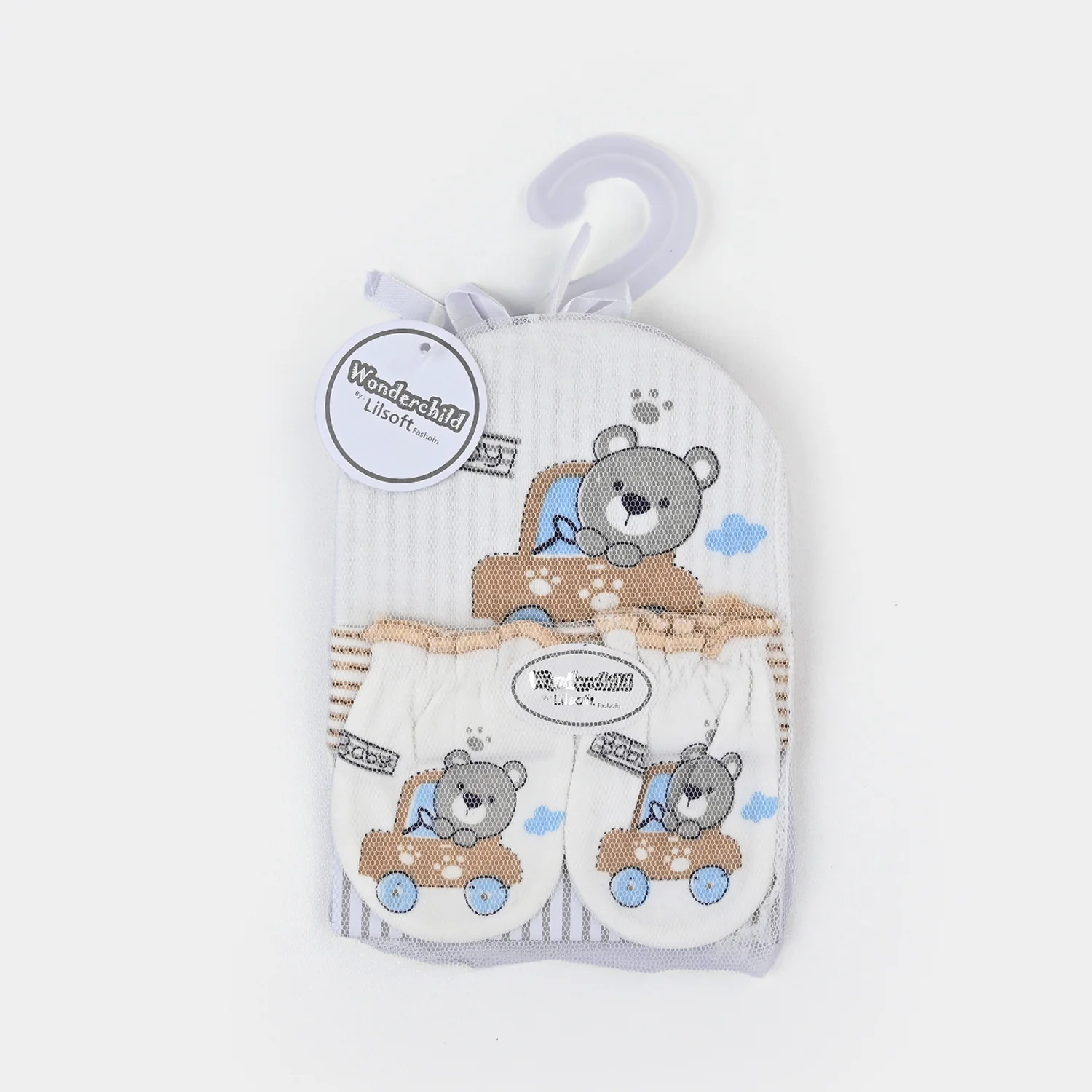 Baby Cap+Mitten+Socks Set - Image 3