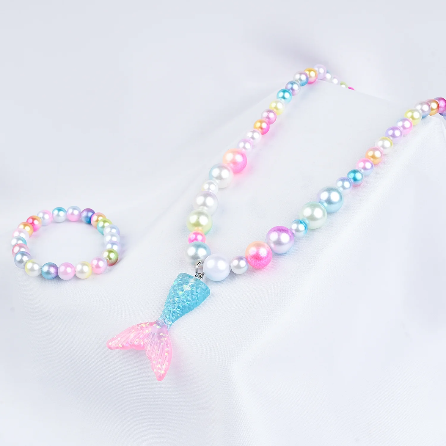 GIRLS ELEGANT BEADED NECKLACE & BRACELET