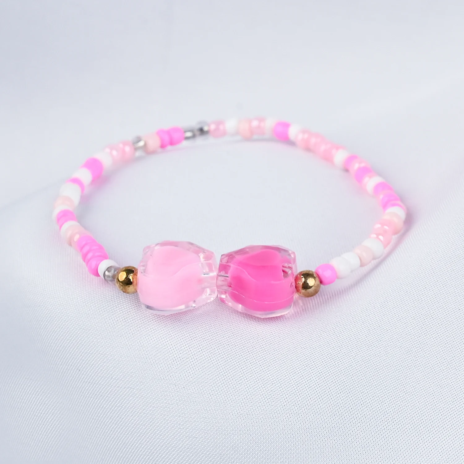 GIRLS ELEGANT BEADED NECKLACE & BRACELET - Image 2