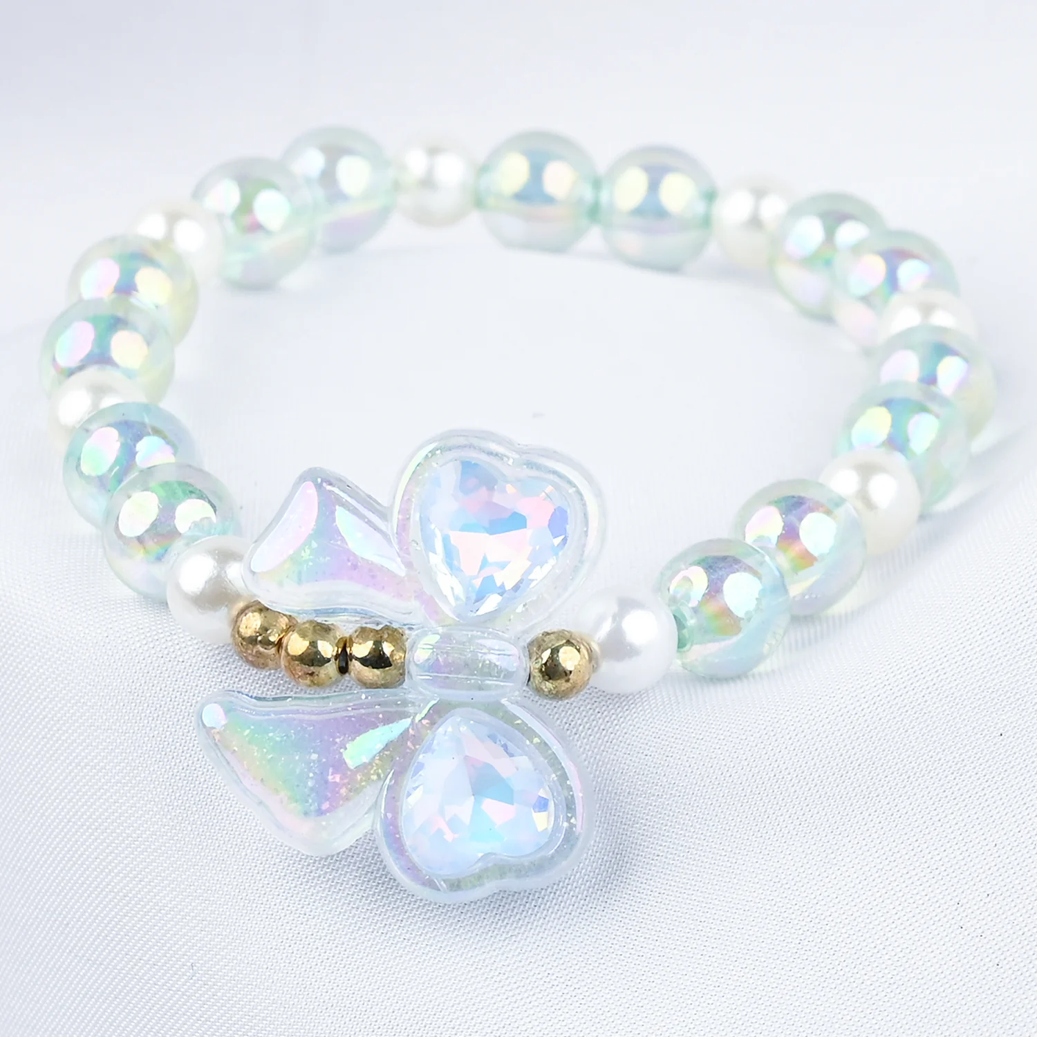 GIRLS ELEGANT BEADED NECKLACE & BRACELET - Image 2
