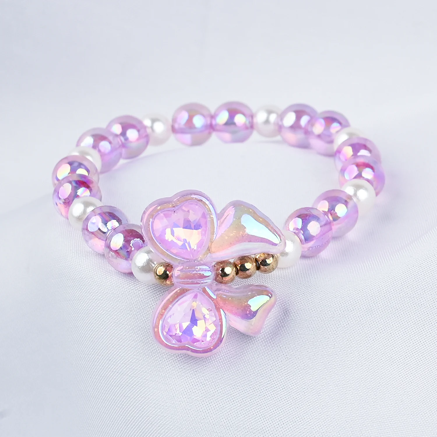 GIRLS ELEGANT BEADED NECKLACE & BRACELET - Image 2