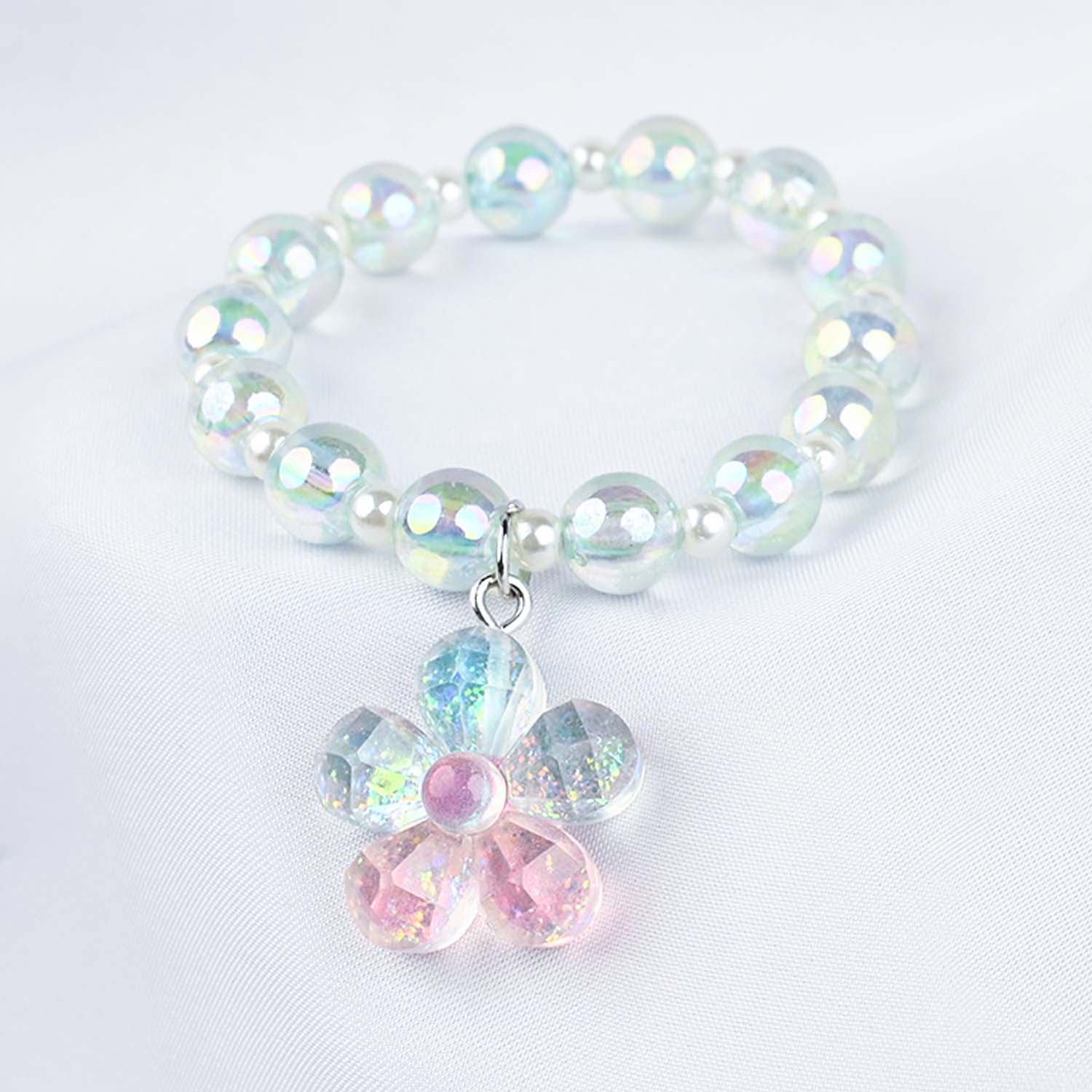 GIRLS ELEGANT BEADED NECKLACE & BRACELET - Image 2