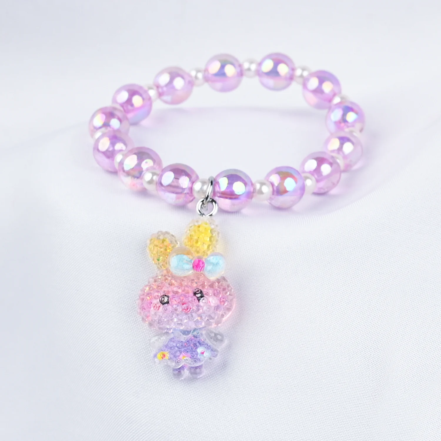 GIRLS ELEGANT BEADED NECKLACE & BRACELET - Image 2