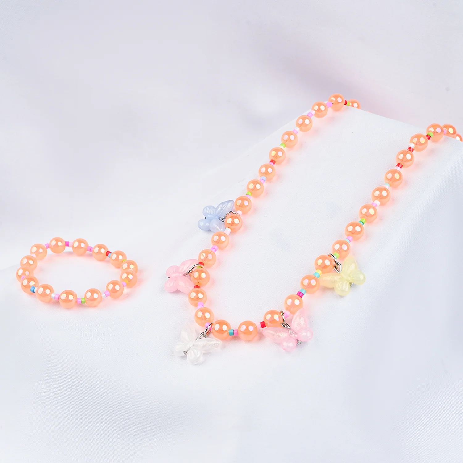 GIRLS ELEGANT BEADED NECKLACE & BRACELET