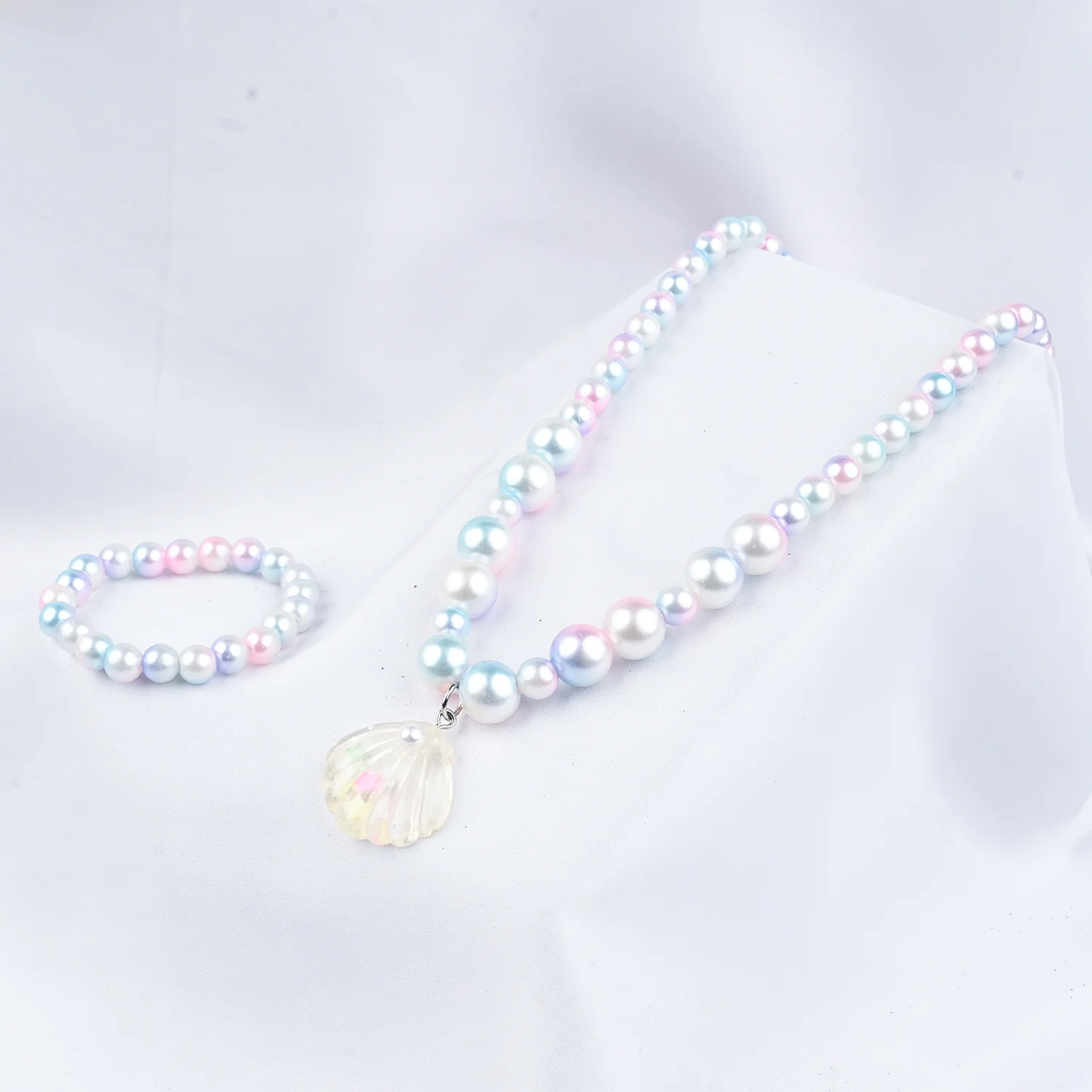 GIRLS ELEGANT BEADED NECKLACE & BRACELET